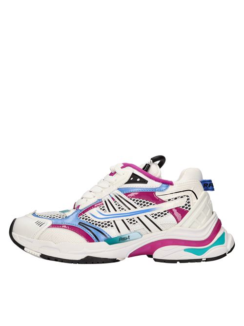 Sneakers modello RACE ASH in ecopelle e tessuto ASH | RACE PEARLIZED MICROFIBER PU-PATENTBIANCO-CELESTE-VIOLA